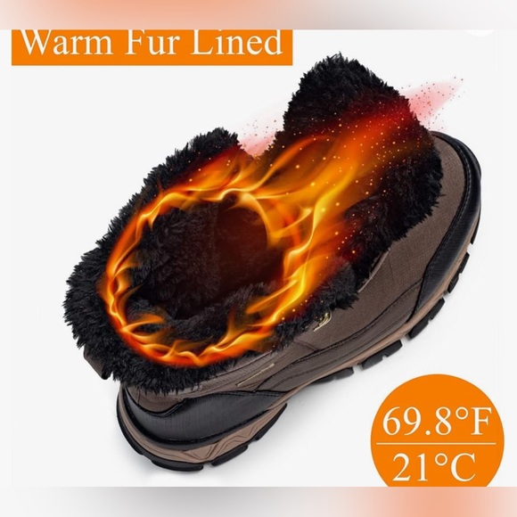 SHULOOK Men's Snow Boots Waterproof Boot Non-slip Outdoor Ankle High-top… - Picture 4 of 7